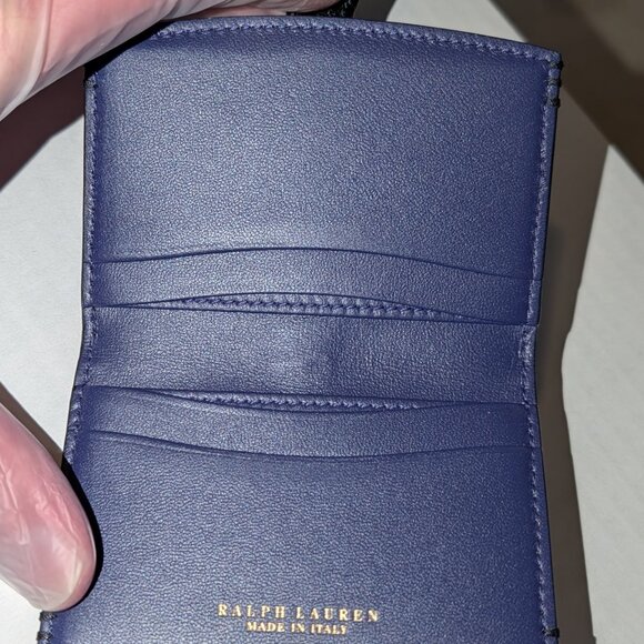 Beautiful Ralph Lauren Icons Black Croc Wallet - New In Original Box - Picture 6 of 10